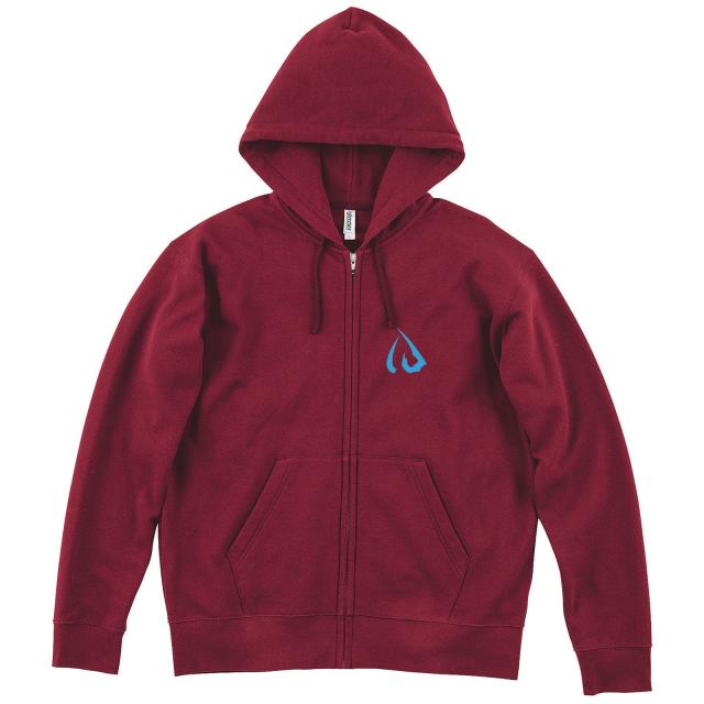 ID one (アイディーワン)  ドライ裏フリースジップパーカー 10oz Are you happy? ホワイト / ブルー Blue / White バーガンディ Burgundy