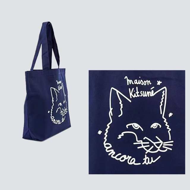 メゾンキツネ MAISON KITSUNE トートバッグ キャンバス ショッピング