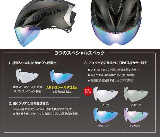 よろしくお願いしますOGK Kabuto Aero R1 シールド セット