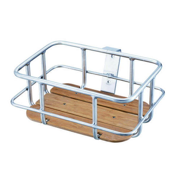 LOUIS GARNAU ルイガノ MVウッドバスケット シルバー 自転車 送料無料 一部地域は除くの通販は