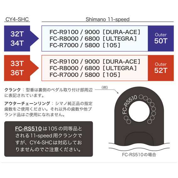 スギノ Sugino CY4-SHC チェーンリング (33T) サイクロイド スーパー