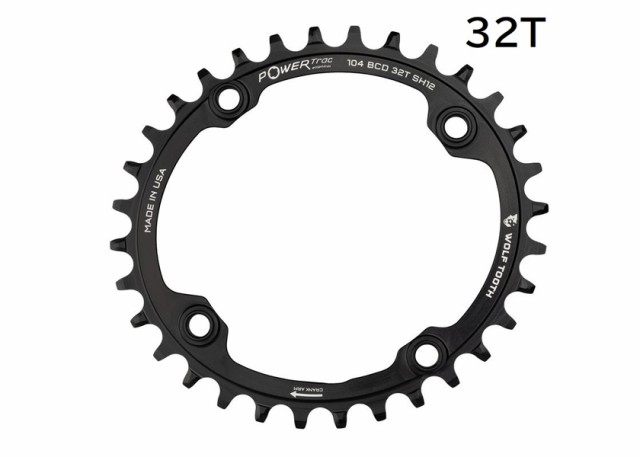 Wolf Tooth ウルフトゥース Elliptical 104 BCD Chainring for Shimano 