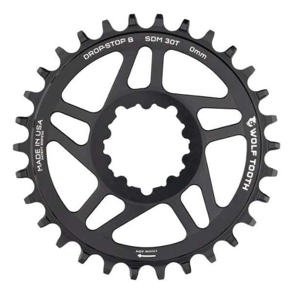 Wolf Tooth ウルフトゥース Direct Mount for SRAM BB30 Short Spindle Cranks - 30T Drop-Stop B チェーンリング 自転車 ゆうパケット/