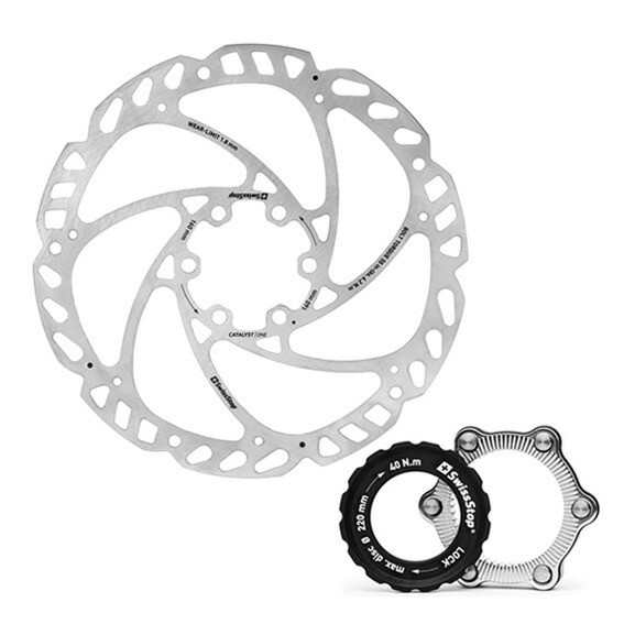 セット販売 スイスストップ Catalyst One Disc Rotor 6-Bolt＋Centerlock Adapter 160mm ローター P100006101+P100006105 自転車 ゆうパケット/ネコポス送料無料の通販は