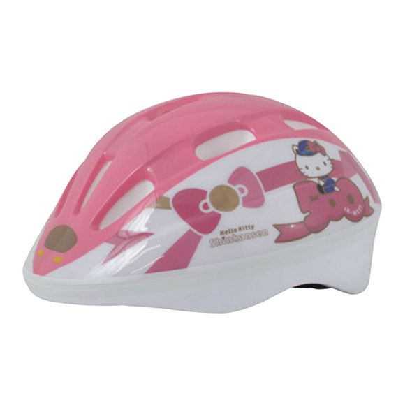 カナック企画 H-007「500系 ハローキティ」新幹線ヘルメット 山陽新幹線500系 子供用ヘルメット 3〜8歳 50〜56cm 自転車 送料無料 一部地域は除くの通販は