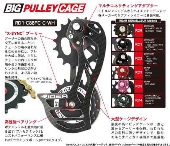 RIDEA リデア RD6-C60FC-C カーボンケージ 16T&20T フルセラミック