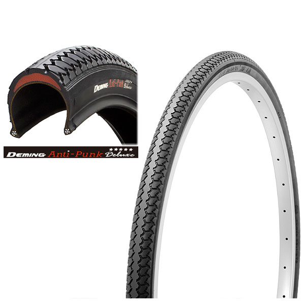 2本セット シンコー SR-078 デミング アンチパンクタイヤ 27×1 3/8 DEMING Anti Punk タイヤのみ 自転車 送料無料 一部地域は除くの通販は 4,749円