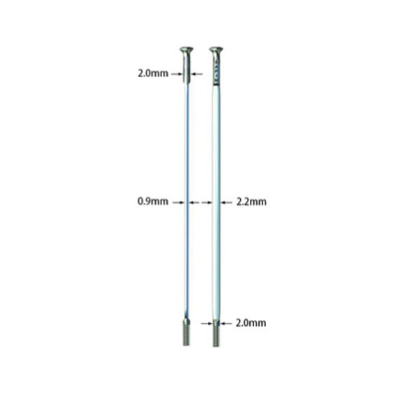 SAPIM サピム CX-RAY 14G ストレート 284mm シルバー 20本 自転車 ゆう