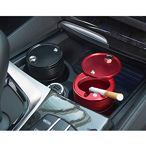 送料無料 Zads 車用 灰皿 ふた付き ドラム缶型 大容量 オールメタル 車載灰皿 はいざら シガーソケット 赤 の通販はau Pay マーケット Sflow