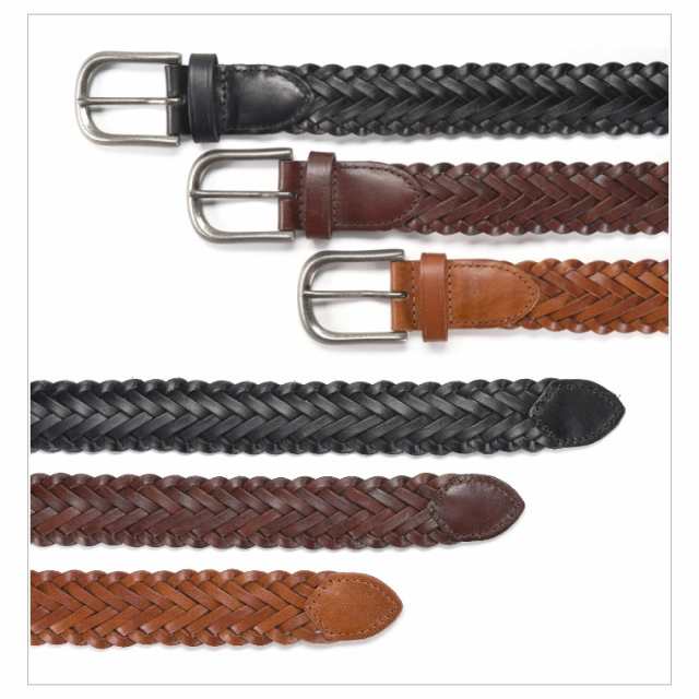 COACHコーチ 編み込み レザー メッシュ ベルト茶ブラウン本革レディースM コーチ leather mesh belt 編み込み メッシュ レザーベルト