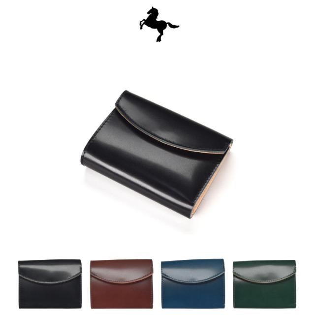 三つ折り財布 三つ折りウォレット CORDOVAN コードバン カード入れ 財布 革 本革 馬革 牛革 おしゃれ 上品 メンズ レディース レザー ビジネス スーツ LEATHER 日本製 折り財布 3つ折り ミドルウォレット 小銭入れ カード収納