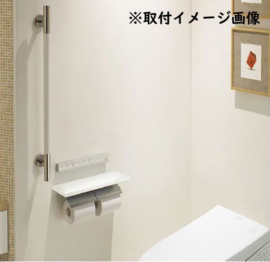 【TOTO】棚付二連紙巻器　めっきタイプ　YH63GWS  心棒固定タイプ　サイズ320×120×112.5　高透過ガラス製　アイスホワイトカラー　送料無料_2