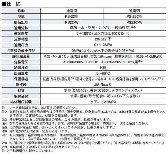 株式会社ベン】VENN 桃太郎２ 電磁弁（蒸気・液体・空気用） PS22-W