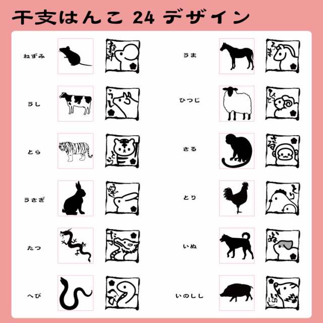 毎年使える干支スタンプ ゴム印 レトロ 毎年 コンプリートセット 新年セット 2024年 令和6年 年賀状印鑑 年賀状用 謹賀新年 干支  レースの通販はau PAY マーケット さんぽんかん au PAY マーケット－通販サイト