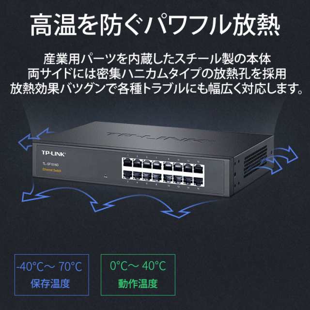 TP-LINK TL-SG1016 16portHUB ハブ-