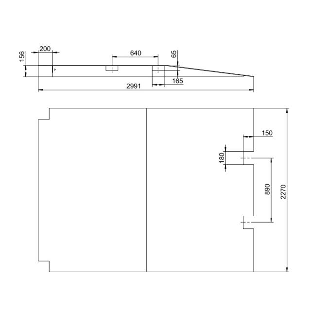 コンテナスロープ 荷重8000kg スロープ 幅2200mm 長2991mm 8t 段差解消 スロープ バンニング デバンニング ローディング フォークリフト コンテナ用 ランプ コンテナ 倉庫 トランクルーム レンタル倉庫 コンテナハウス 段差解消 直置き 乗り入れ CRL8