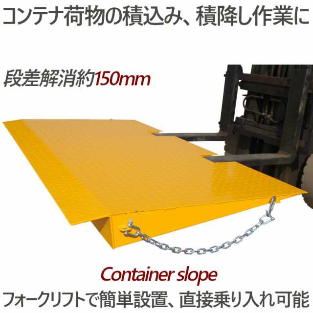 コンテナスロープ 荷重6000kg スロープ 幅2200mm 長1250mm 6t 段差解消