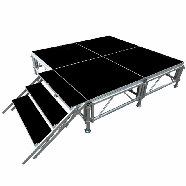 ステージ ステージセット 2x3m 朝礼台 指揮台 演台 折りたたみ アルミ 折りたたみステージセット 舞台 イベント ステージ台 祭 行事