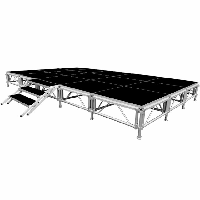 イベント用 ステージ ステージセット 3x5m 朝礼台 指揮台 演台 演壇 折畳 アルミ製 折りたたみステージ 舞台 イベント ステージ台 文化祭