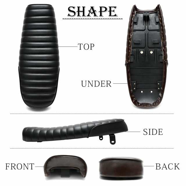 HEAVEN'S 250TR用 トラッカーシート スムース ブラック 250TR-BK-S