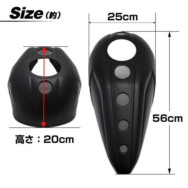 レブル250 500 MC49 PC60 タンクカバー タンク カバー マットブラック バイク パーツ カスタム パーツ ガソリンタンク 傷つき防止_3