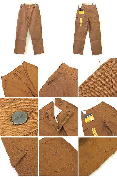 カーハート 古着 ワークパンツ ペインターパンツ 革ロゴ W40 L32 carhartt - 古着 カーハート Carhartt ワークパンツ ダック地