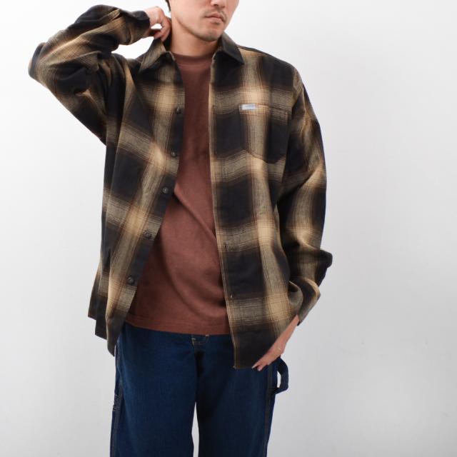 キャルトップ シャツ 長袖 オンブレチェック メンズ CALTOP チェック 長袖シャツ ワークシャツ カジュアルシャツ #2000_14