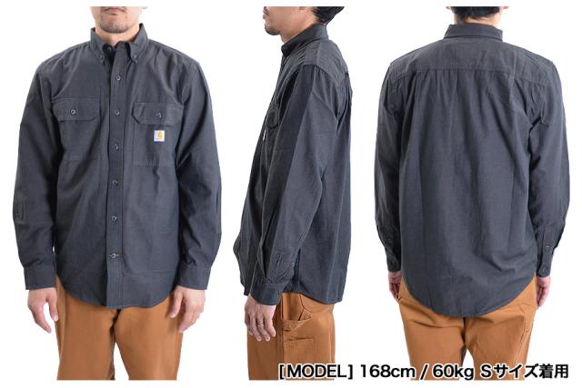 カーハート Carhartt 長袖シャツ メンズ ボタンダウン ワークシャツ 秋冬 シャンブレー 104368 USAモデル_3