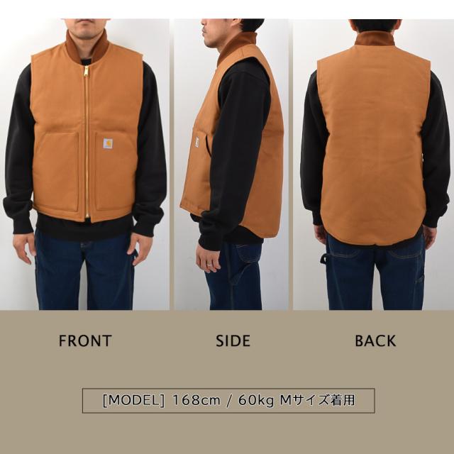 カーハート ベスト Carhartt V01 メンズ ダック ワークベスト 裏地