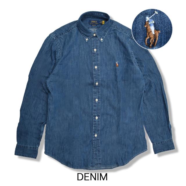 ポロラルフローレン デニムシャツ メンズ シャンブレーシャツ 長袖