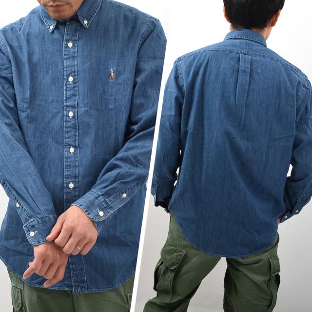 ポロラルフローレン デニムシャツ メンズ シャンブレーシャツ 長袖