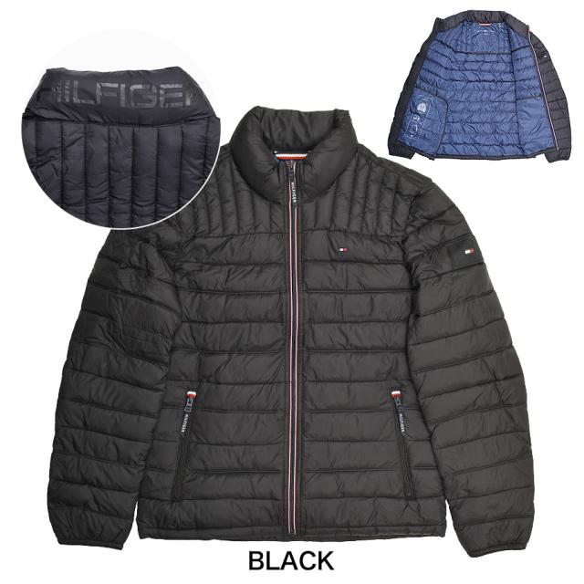 トミーヒルフィガー ダウンジャケット メンズ 中綿ジャケット パッカブル TOMMY HILFIGER ライトダウン アウター 暖かい 秋冬 黒 紺 150AN796_11