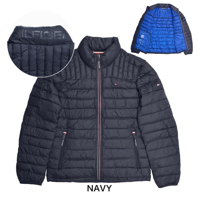 トミーヒルフィガー ダウンジャケット メンズ 中綿ジャケット パッカブル TOMMY HILFIGER ライトダウン アウター 暖かい 秋冬 黒 紺 150AN796_12