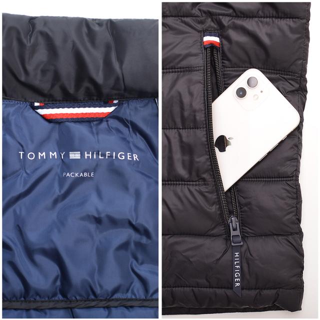 トミーヒルフィガー ダウンジャケット メンズ 中綿ジャケット パッカブル TOMMY HILFIGER ライトダウン アウター 暖かい 秋冬 黒 紺 150AN796_5