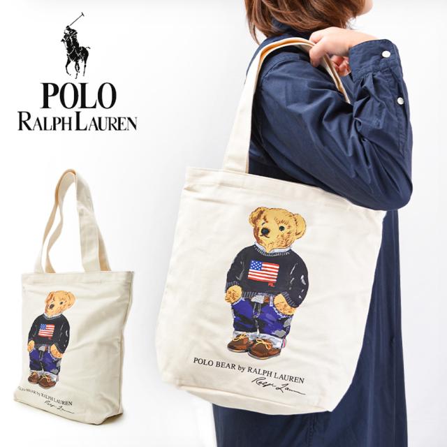 ラルフローレン トートバッグ レディース ベア コットン A4 ファスナー POLO RALPH LAUREN 9AR021の通販は 7,098円