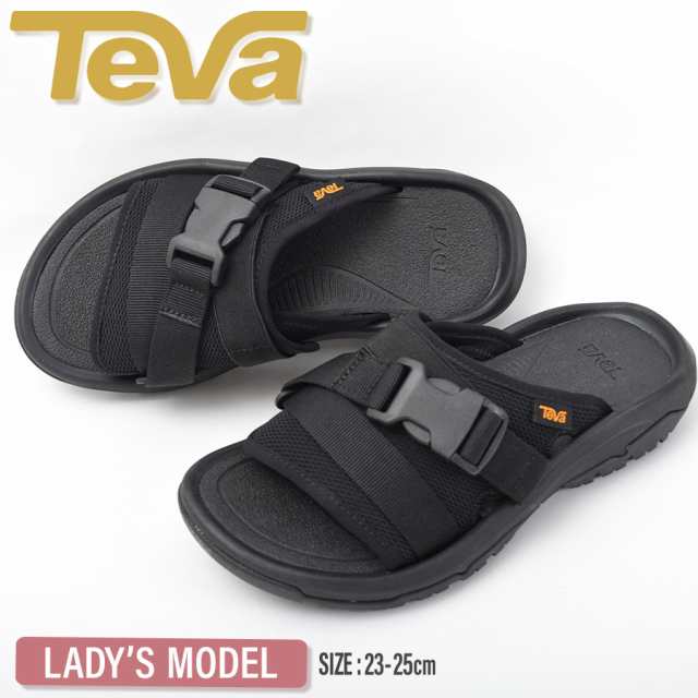 Teva サンダル レディース ハリケーン バージ スライドサンダル テバ スポーツサンダル スポサン ブラック 黒 ビーチサンダル Hurricane Verge Slide 1136210【訳あり・箱なし】の通販は