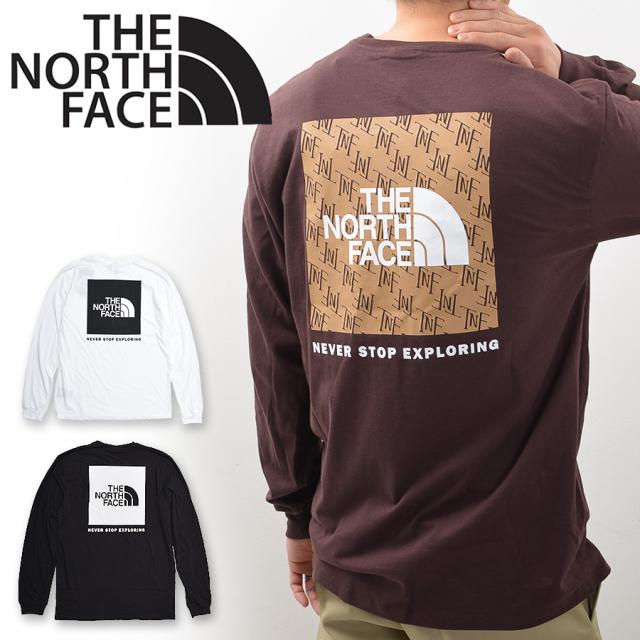 ノースフェイス ロンT 長袖Tシャツ メンズ THE NORTH FACE バックプリント ロゴ NF0A811N クルーネック ボックスロゴ NSEの通販は