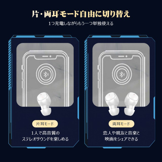 期間限定・50%OFFクーポン】ワイヤレスイヤホン Bluetooth