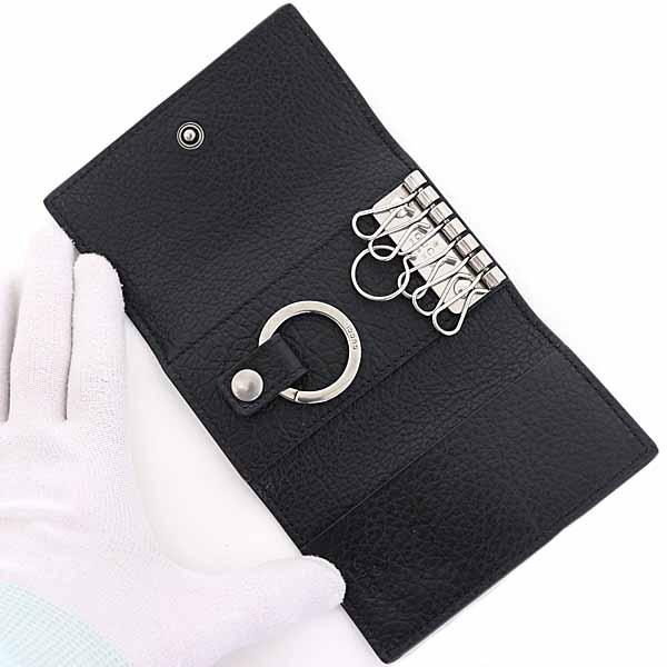 グッチ GUCCI ダブルG キーケース 6連 レザー 795336 ブラック