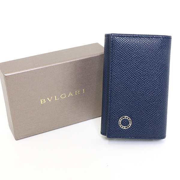 ブルガリ BVLGARI 6連 キーケース ブルー 未使用 キーケース