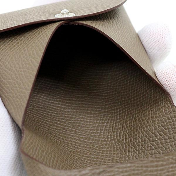エルメス HERMES コインケース バスティア エプソン エトゥープ W刻印
