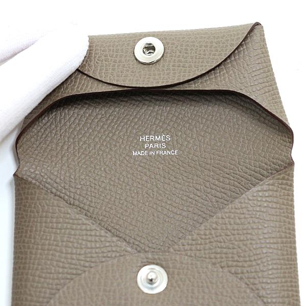 エルメス HERMES コインケース バスティア エプソン エトゥープ W刻印