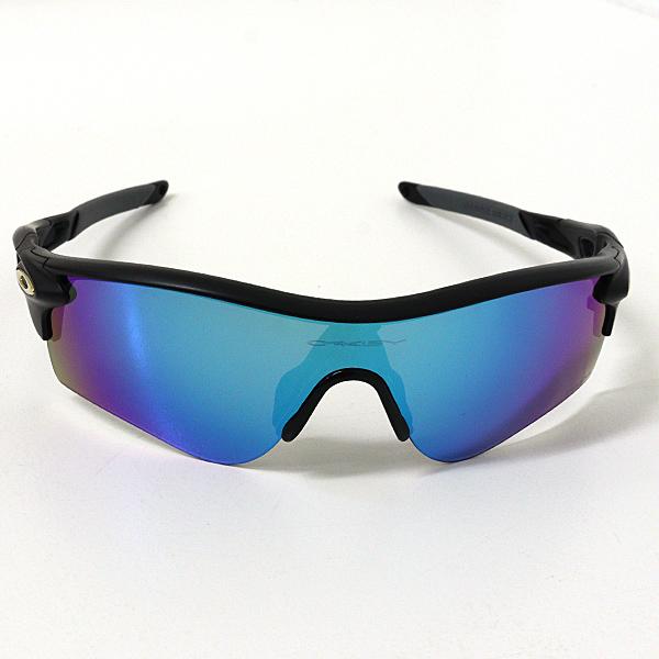 オークリー OAKLEY スポーツサングラス レーダーロック ブラック ブルーミラー【中古】Sランク
