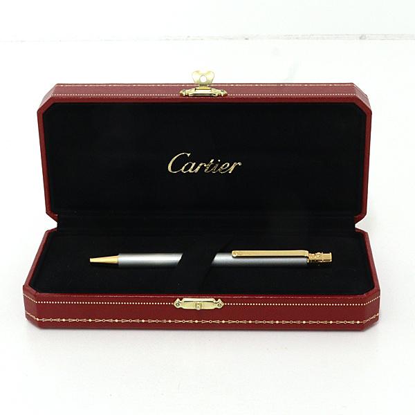 カルテェエ Cartier サントス ドゥ カルティエ ボールペン ゴールドフィニッシュ スクリュー＆ディテール【中古】Sランク カルテェエ Cartier サントス ドゥ カルティエ ボールペン ゴールド