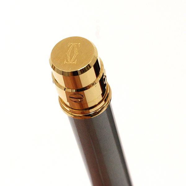 カルテェエ Cartier サントス ドゥ カルティエ ボールペン ゴールドフィニッシュ スクリュー＆ディテール【中古】Sランク_2