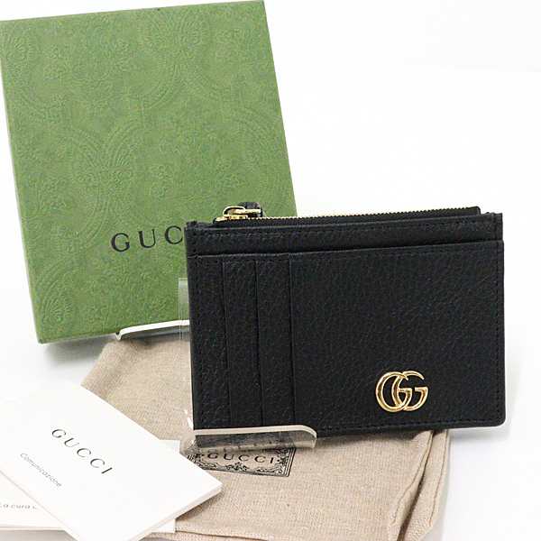 グッチ GUCCI GGマーモント カードケース 574804 ブラック 未使用の