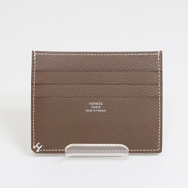 エルメス HERMES カードケース Hセリエ エトゥープ W刻印(2024年製