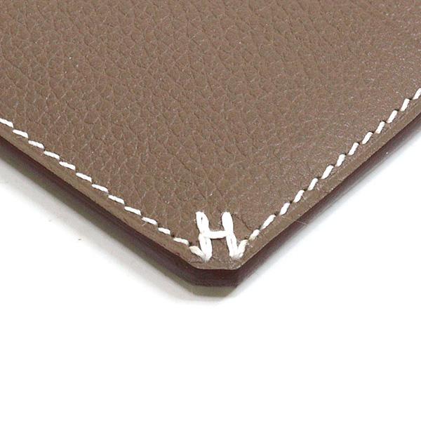 エルメス HERMES カードケース Hセリエ エトゥープ W刻印(2024年製 