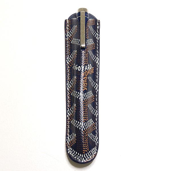 GOYARD ゴヤール クラムシー トラベルサイズローラーボールペン ネイビーブルー 青インク Sランク【中古】_3