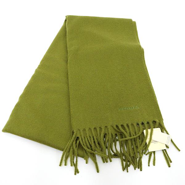 エルメス カシミヤマフラー ユニ・ブロデ カシミヤ100％ シャルト